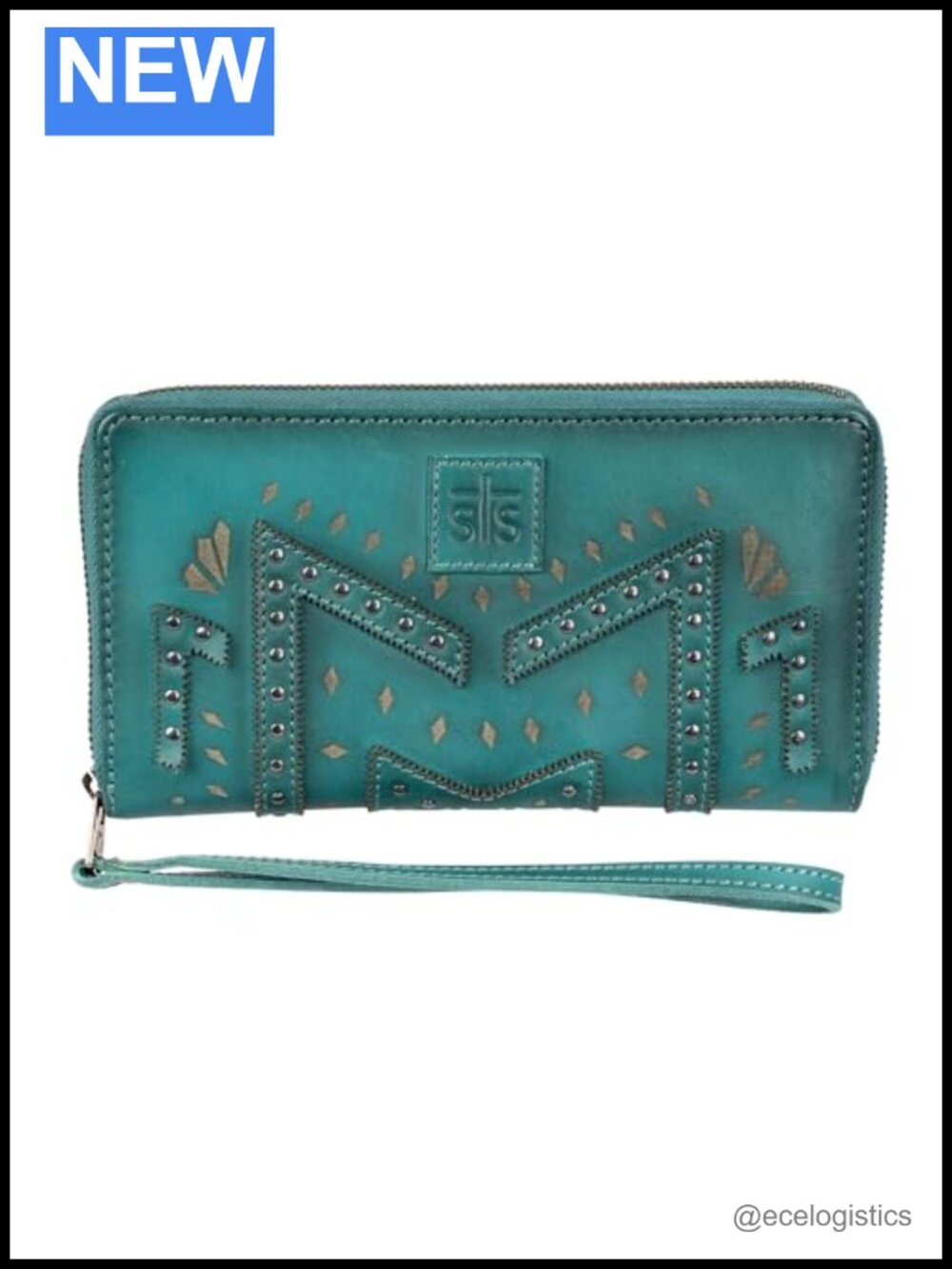 Women's Leather Bifold Wallet with Wristlet Card Slots